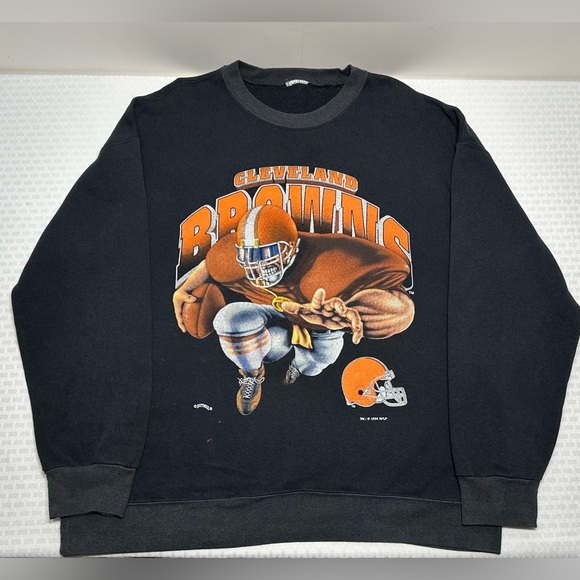 Vintage 1994 Nutmeg Cleveland Browns Graphic Crewneck Sweatshirt Men's XL RARE! - Picture 3 of 8